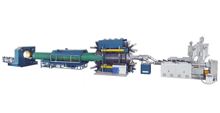 Vertical Type Double Wall Corrugated Pipe Extrusion Line