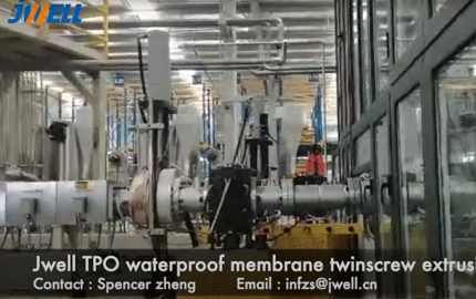 TPO Waterproof Membrane Sheet Extrusion Line Video