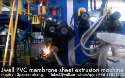 PVC Waterproof Membrane Sheet Extrusion Line Video