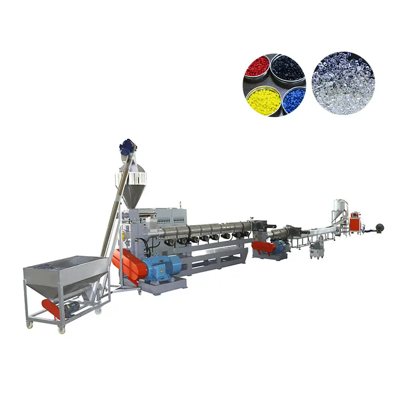 PP PE flakes Recycling Extruder Pelletizing line